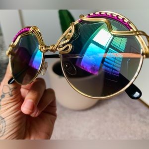 SPUNGLASSES ~ hand wire wrapped sunglasses / worn once!